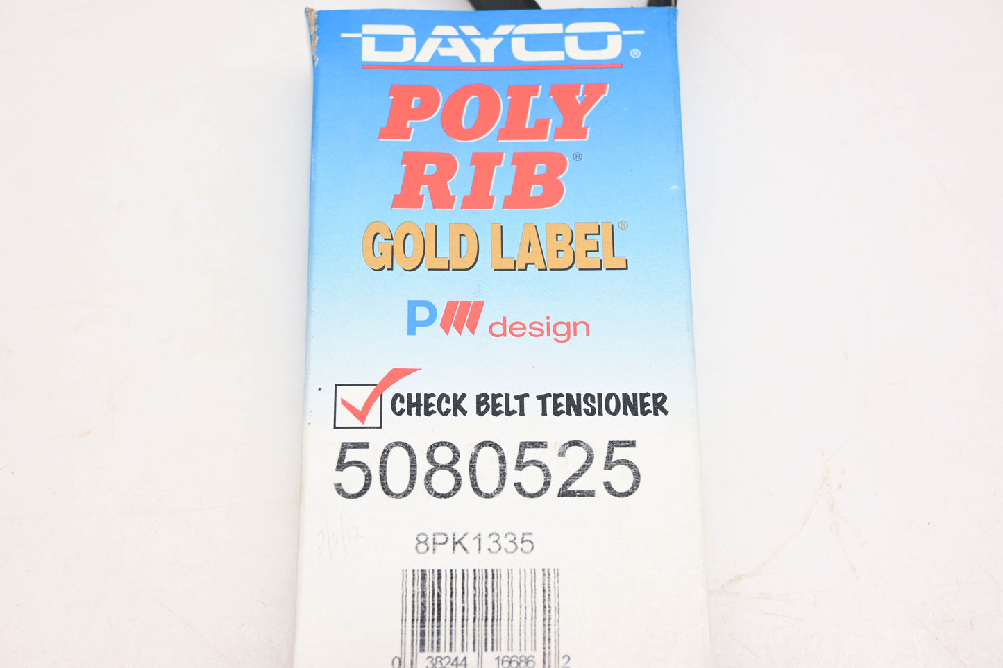 Dayco 5080525, 8PK1335 Gold Label Poly Rib Belt NOS