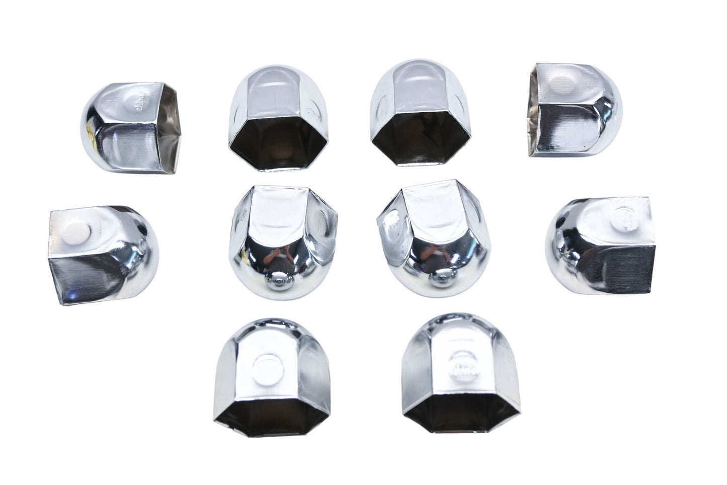 Aftermarket WE038-23 Chrome 1-1/2" Wheel Lug Nut Caps Qty 10 NOS