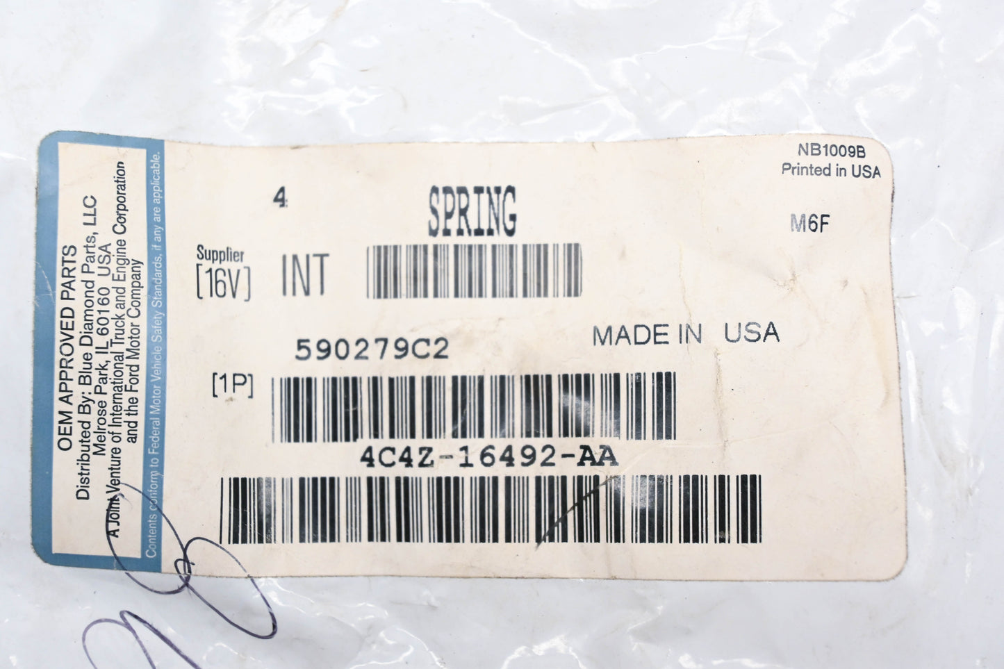 International 590279C2, 4C4Z-16492-AA Hood Spring Hooks Qty 4 NOS