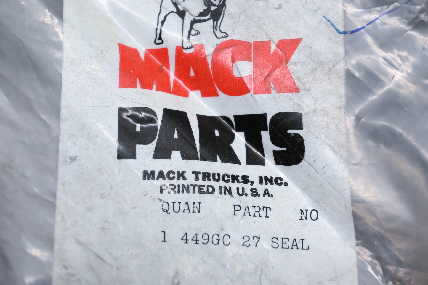 Mack 449GC27 White Intercooler Seal NOS