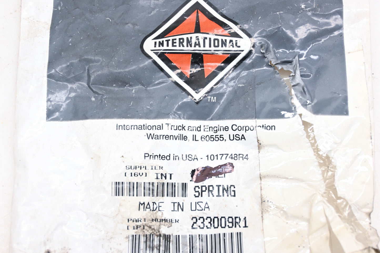 International 233009R1 Brake Return Spring NOS