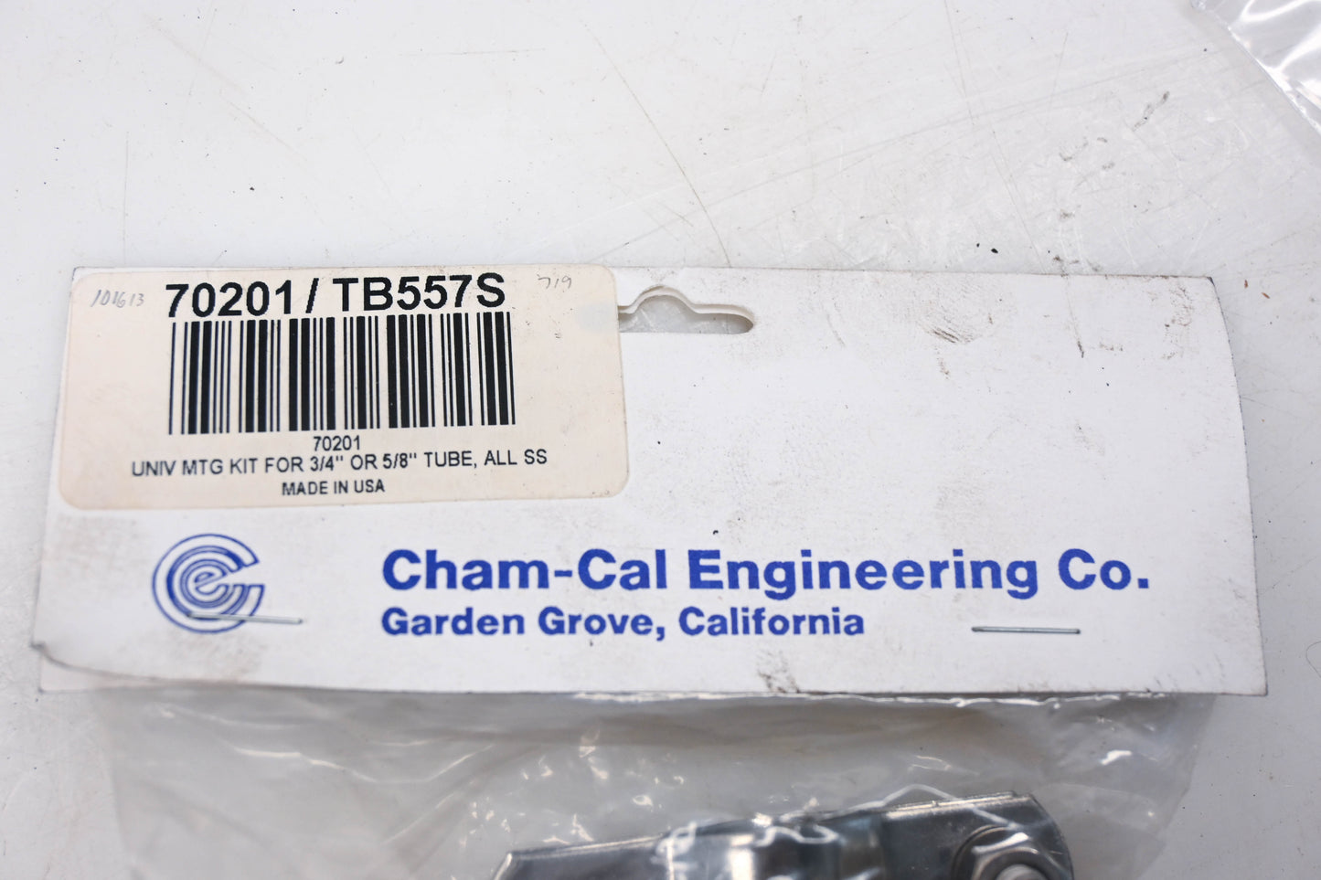 Cham-Cal 70201, TB557S Universal 3/4"-5/8" Tube Mounting Kit NOS