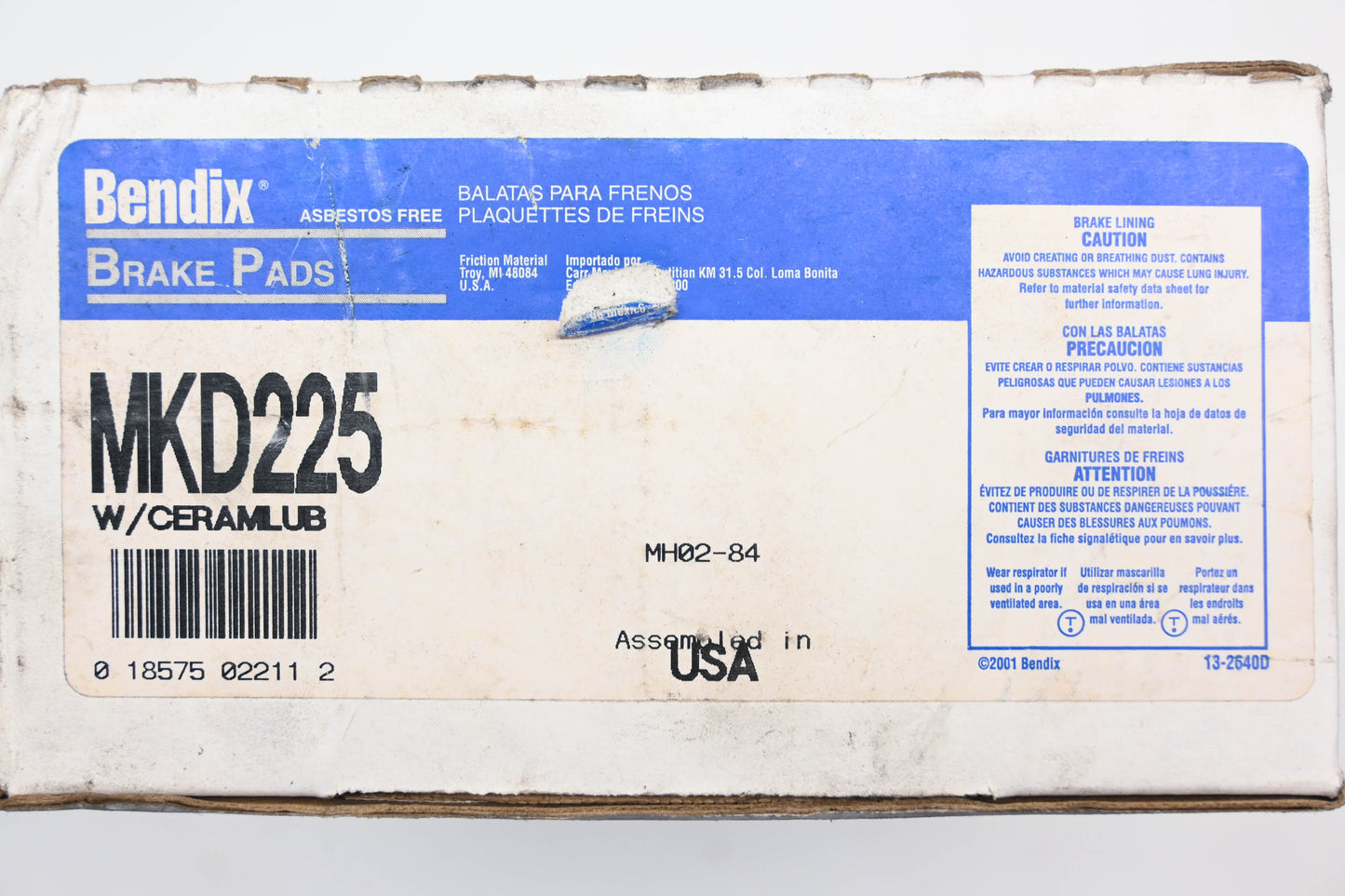 Bendix MKD225 Brake Pad Kit NOS