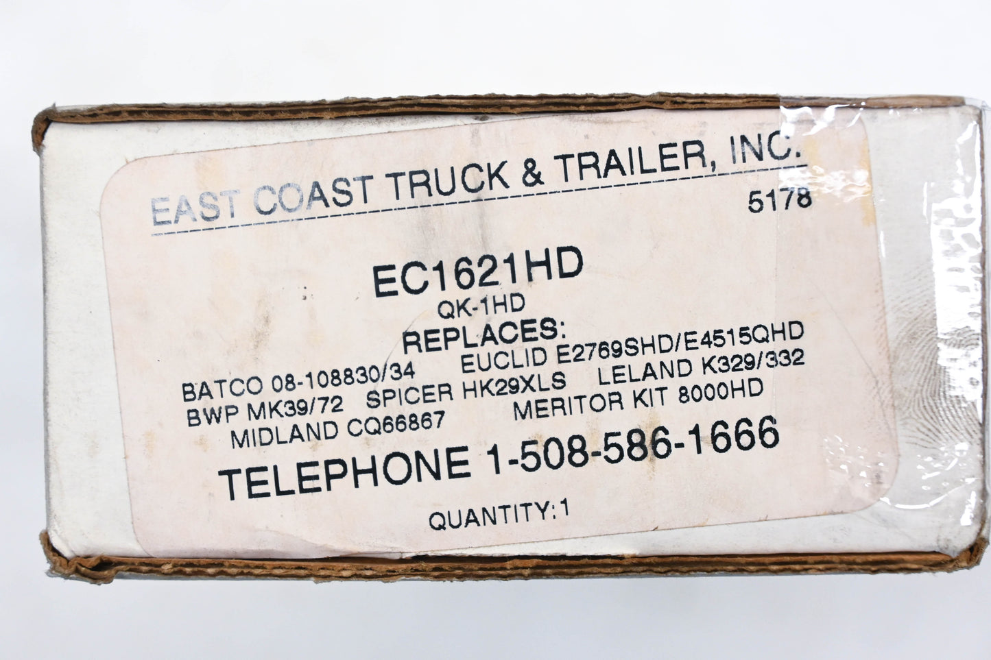 East Coast Truck & Trailer ECNL1621HD, EC-1621, QK-1HD Brake Repair Kit NOS