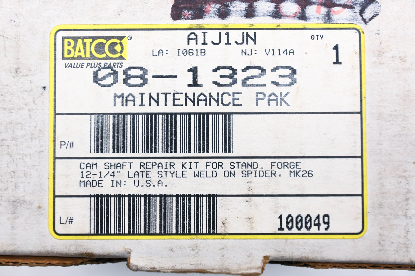 Batco 08-1323 Camshaft Repair Kit NOS