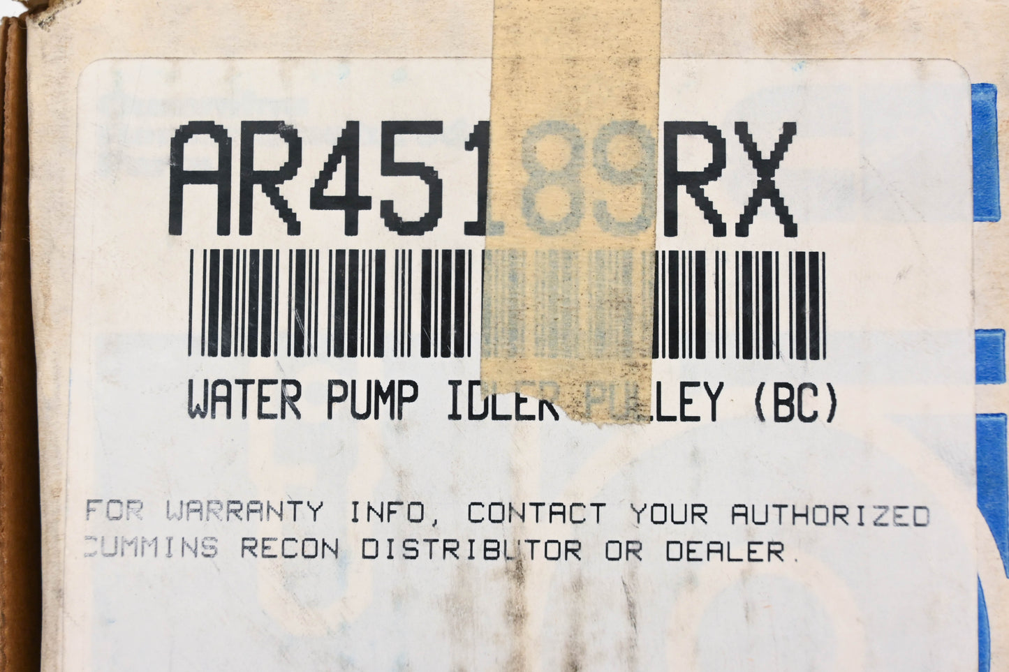 Cummins AR45189RX Water Pump Idler Pulley NOS