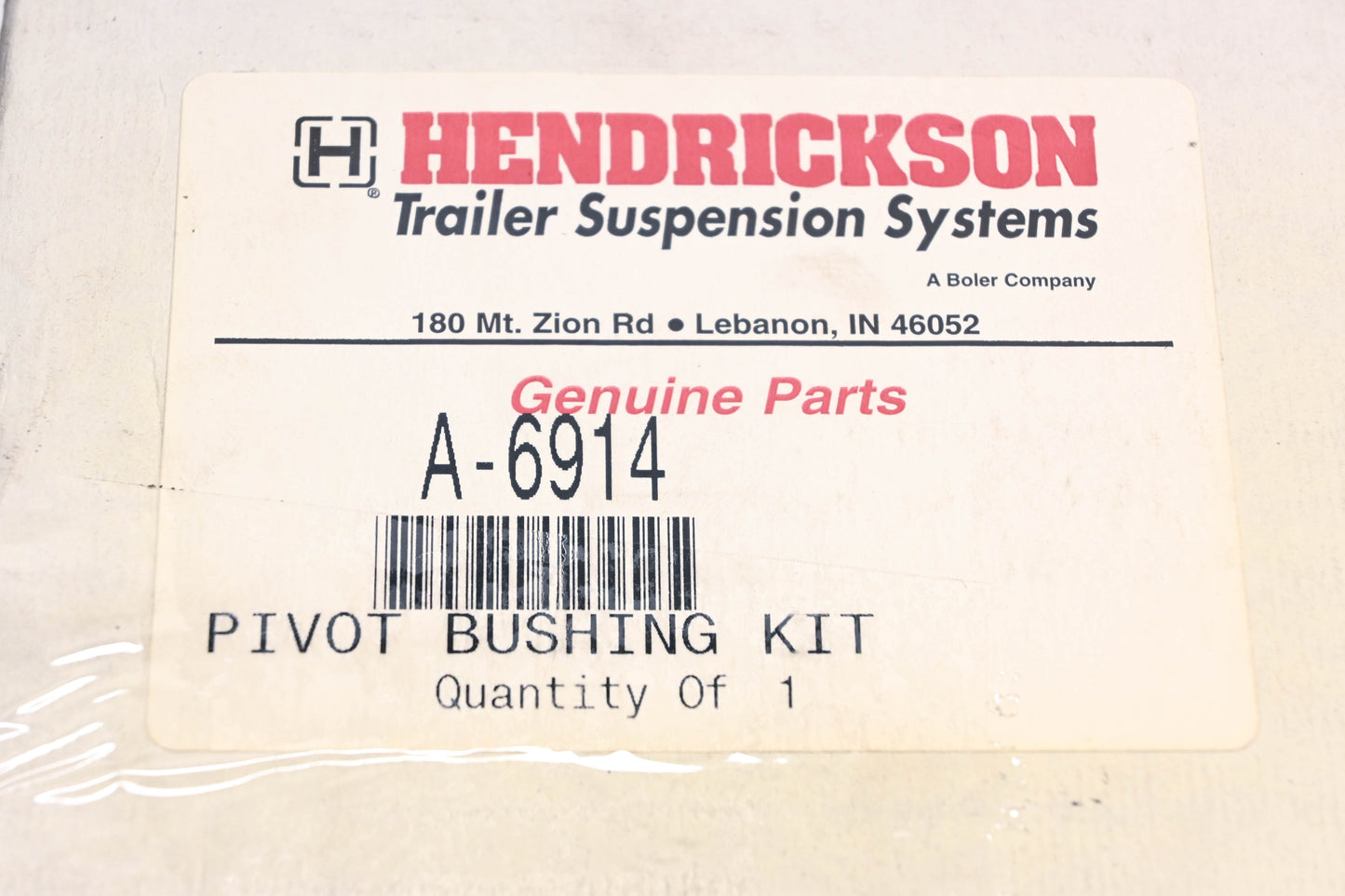 Hendrickson A-6914 Pivot Bushing Kit NOS
