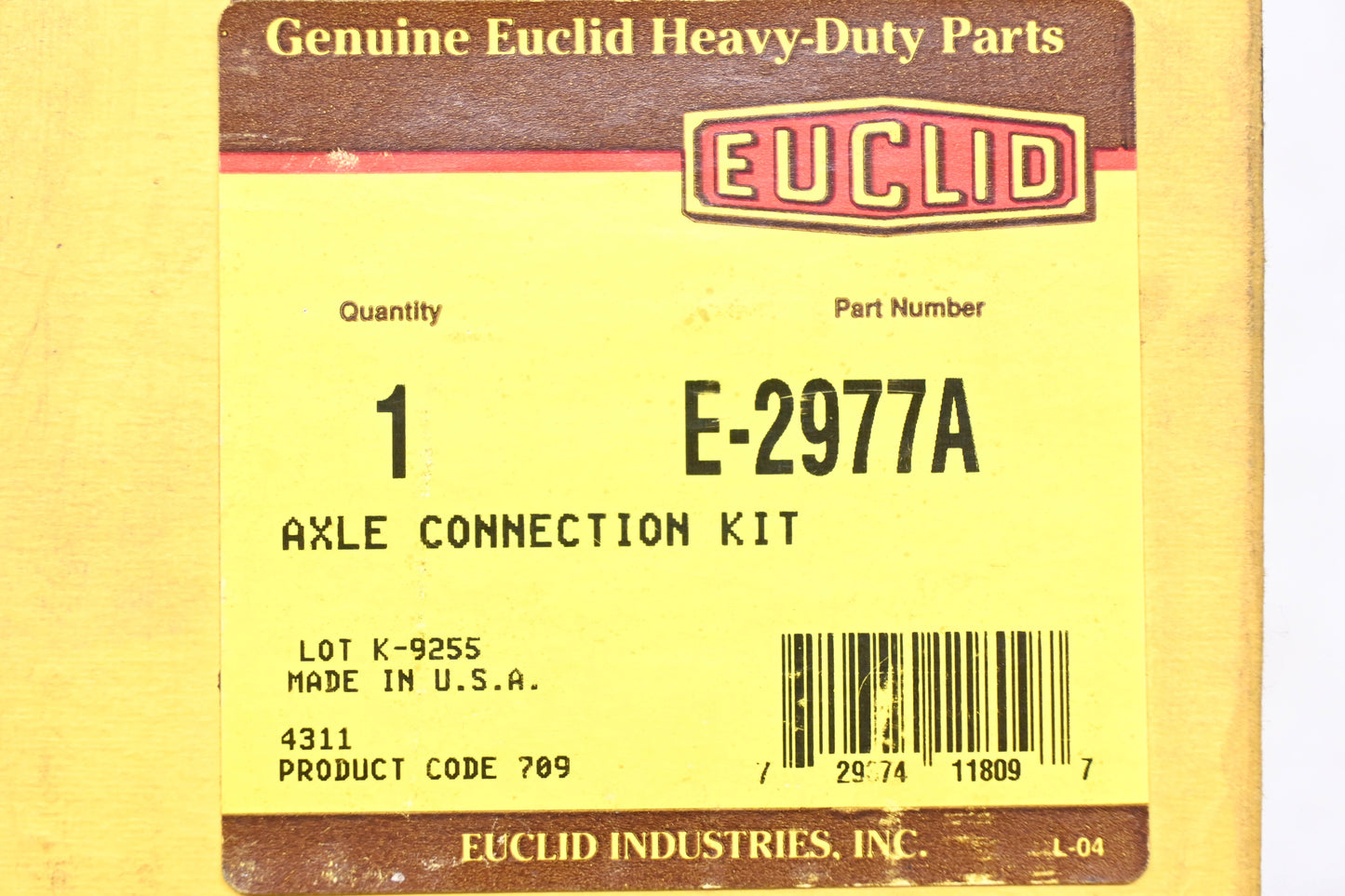 Euclid E-2977A, E2977A Axle Connection Kit NOS