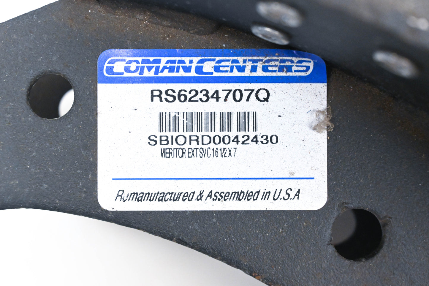 Coman Centers RS6234707Q Remanufactured Brake Shoe NOS