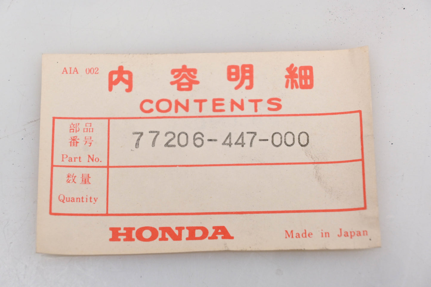 New OEM Honda 77206-447-000 Seat Stay Bracket NOS