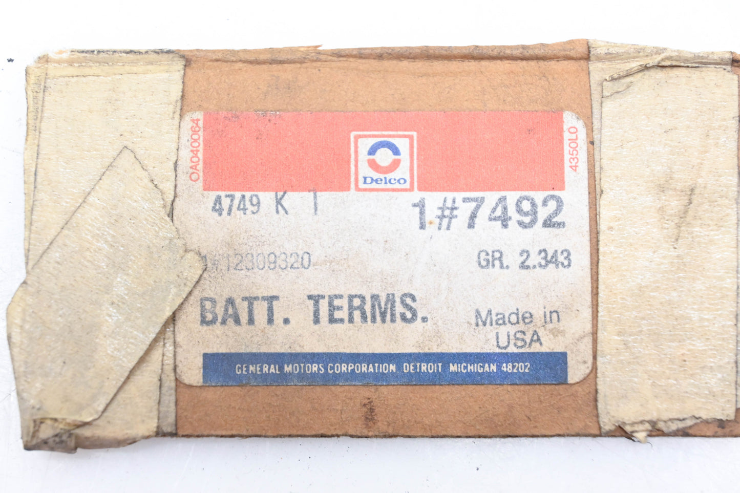 Delco 7492 Battery Terminals Qty 4 NOS