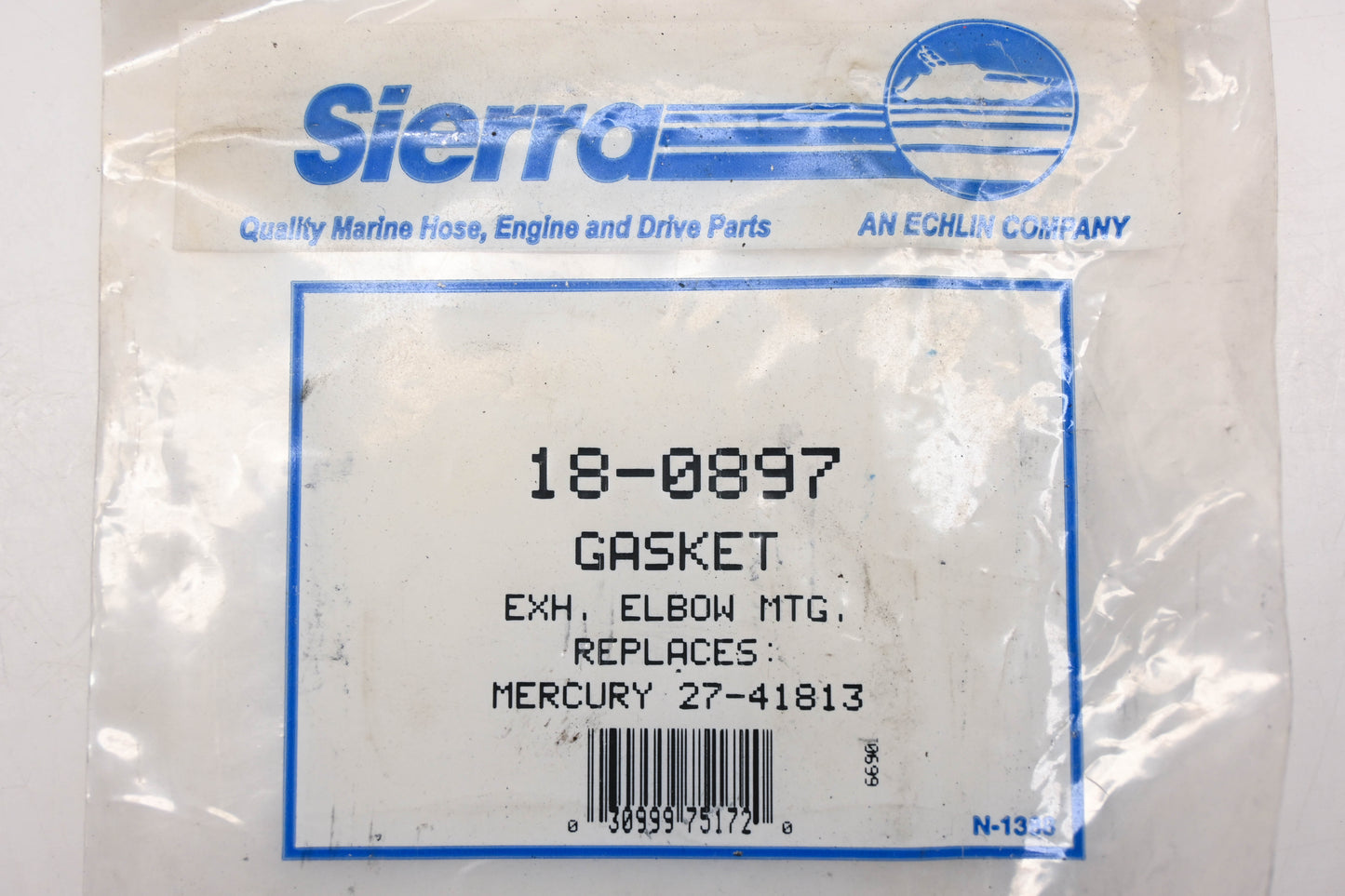 Sierra 18-0897, 27-41813 Exhaust Manifold Gasket NOS