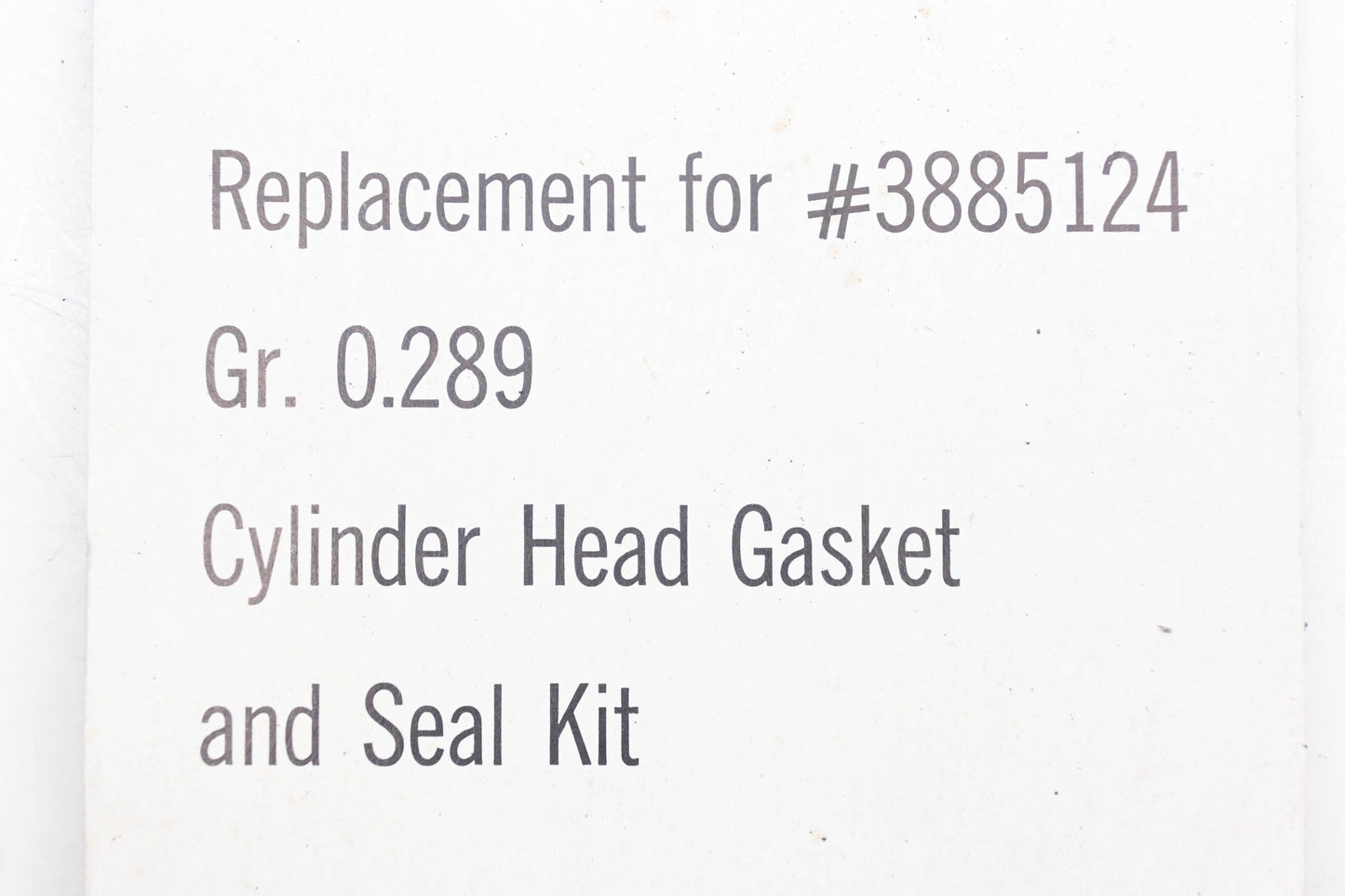 Aftermarket 3885124 Cylinder Head Gasket & Seal Kit NOS