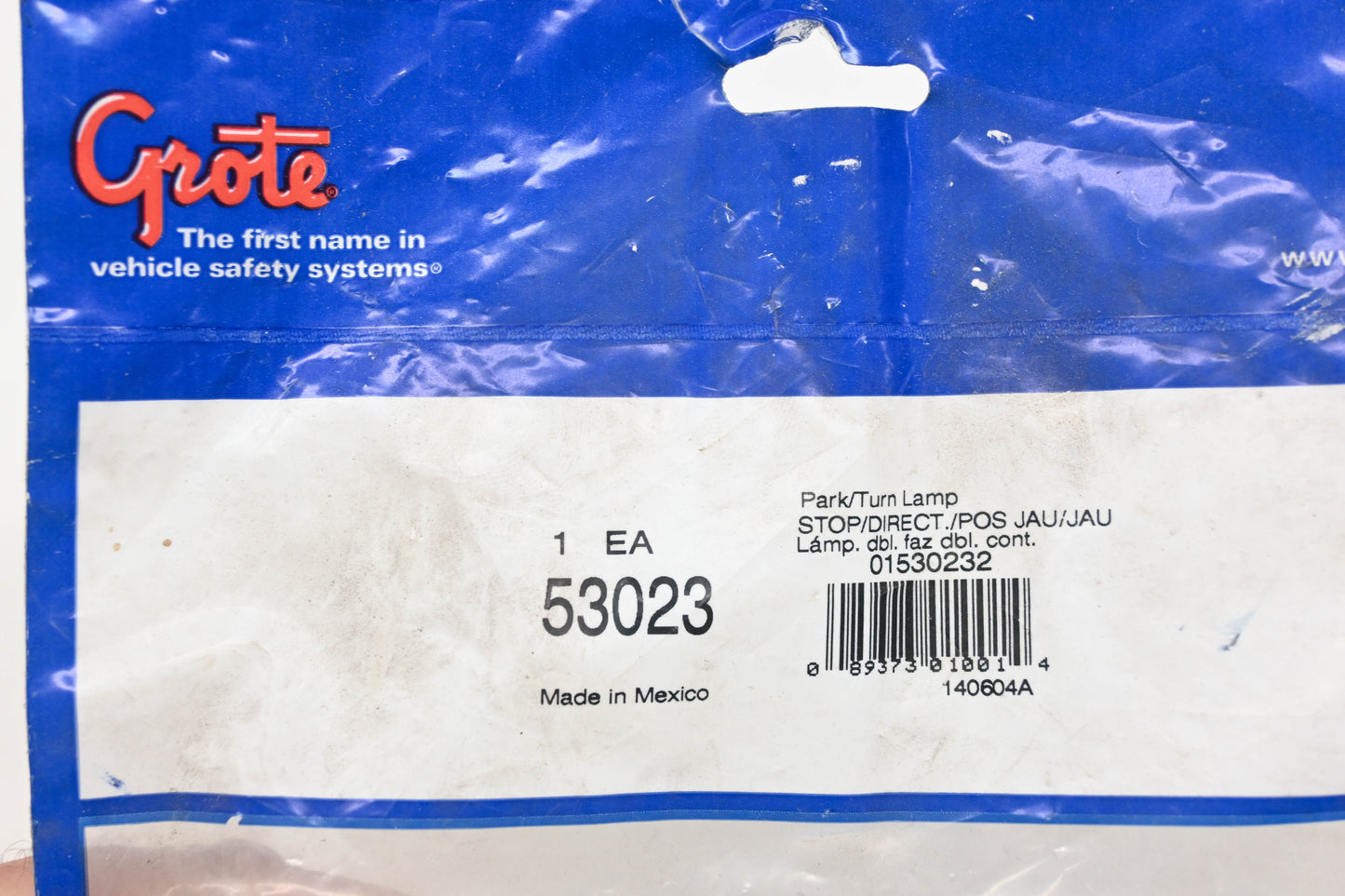 Grote 53023 Amber 4" Double Faced Lamp Assembly NOS