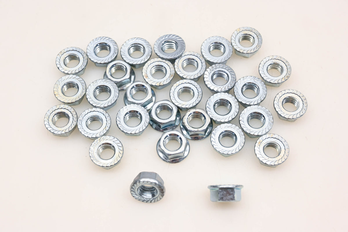 Aftermarket HN049-9 Serrated Flange Nuts 9/16" x 3/8"-16 Qty 30 NOS