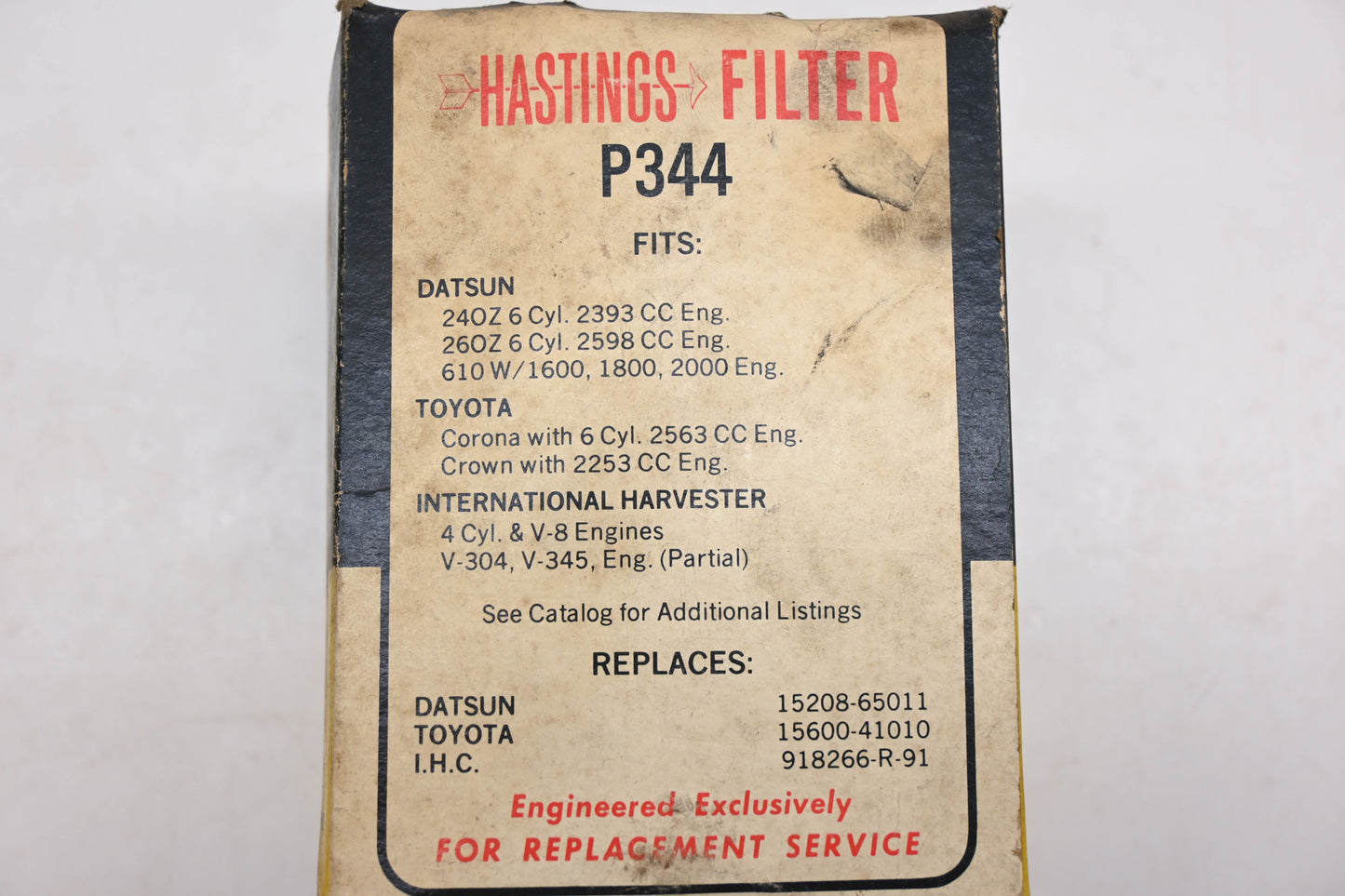 Hastings P344 Oil Filter NOS