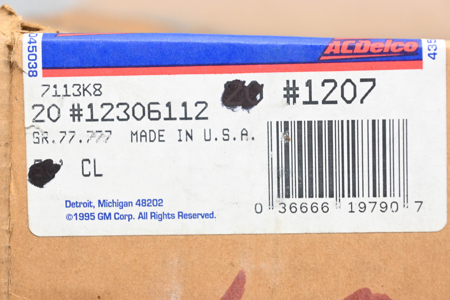 AC Delco 12306112 1/5" x 23' Loom Hose NOS