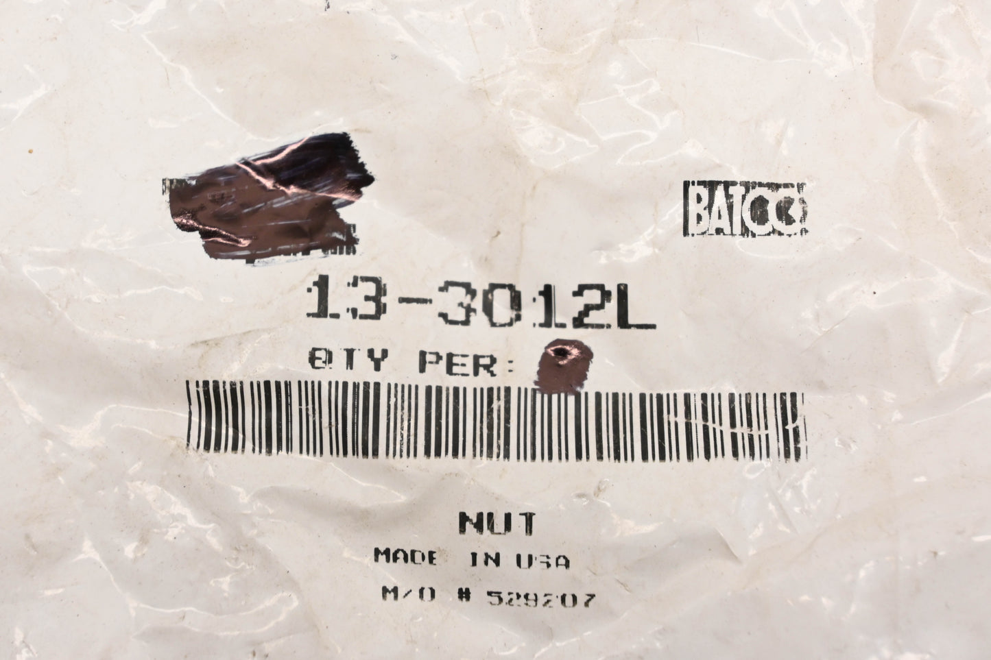 Batco 13-3012L Lefthand Outer Cap Wheel 1-1/8"-16 Nut NOS