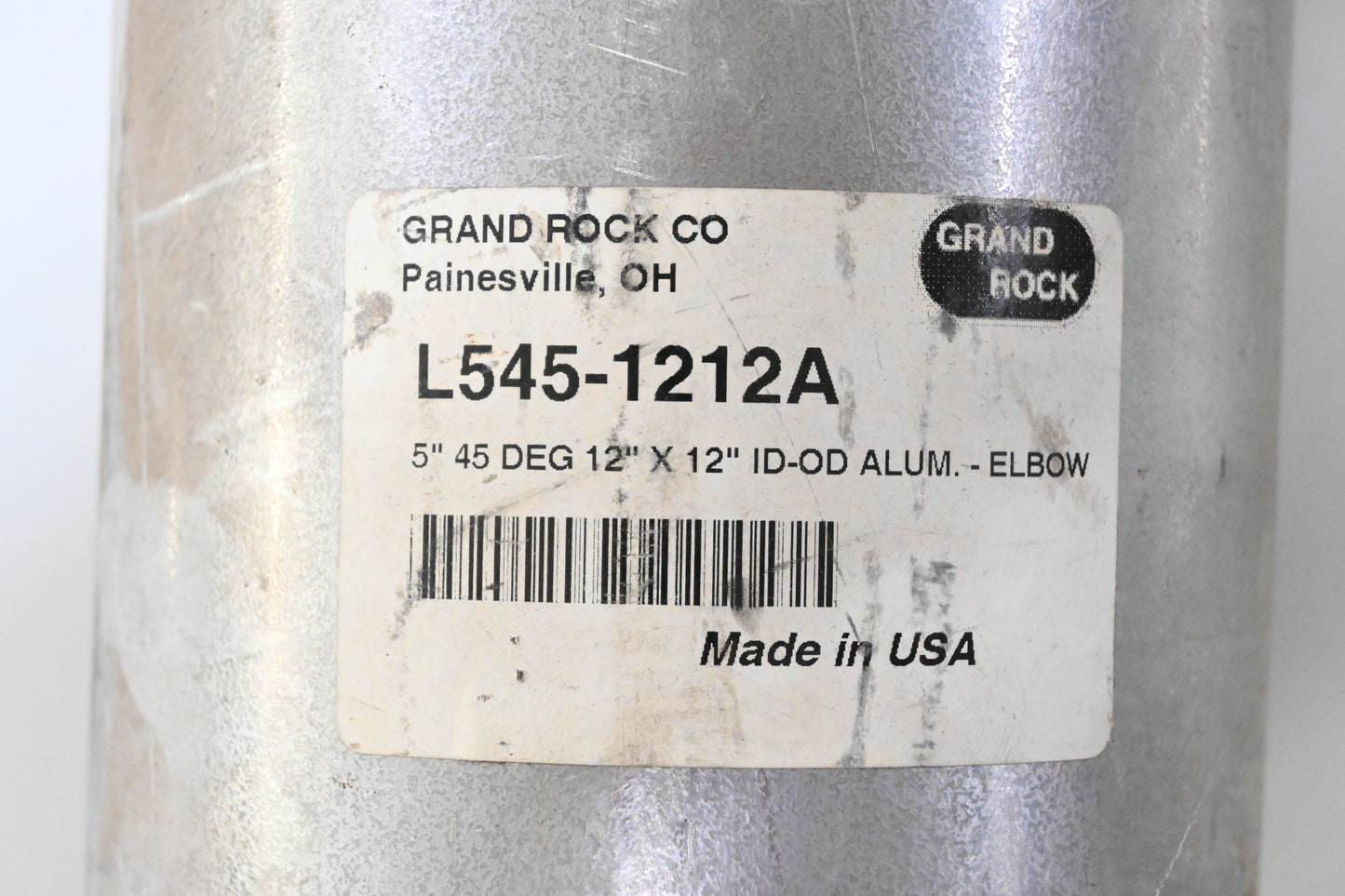 Grand Rock L545-1212A 5" 45� 12"x12" Aluminum Pipe NOS