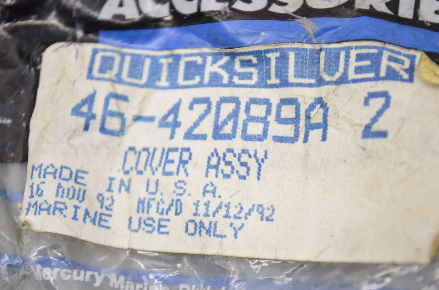 New OEM Quicksilver Mercury Cover Assembly NOS