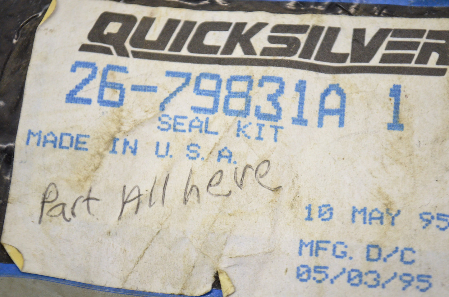 New OEM Quicksilver Mercury Seal Kit NOS