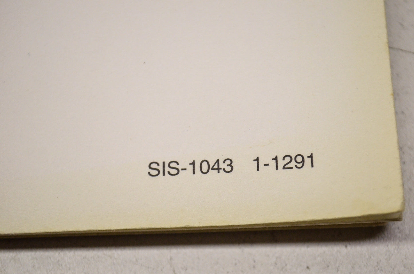 MerCruiser SIS-1043 1-1291 Service Bulletin Specifications Manual 1991 NOS