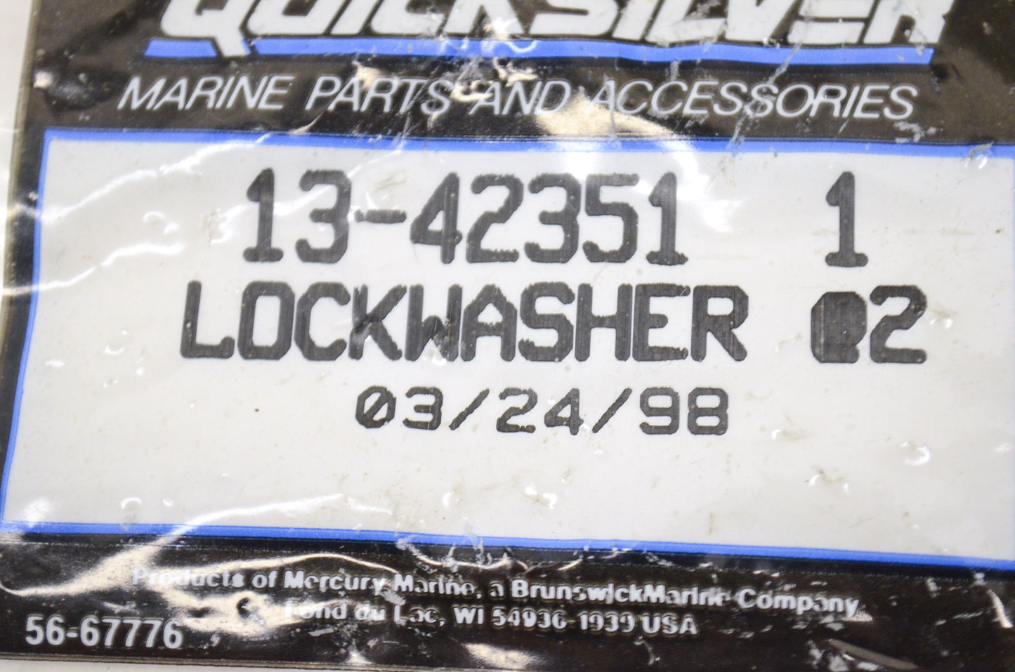 New OEM Quicksilver Mercury Lockwashers QTY 2 NOS
