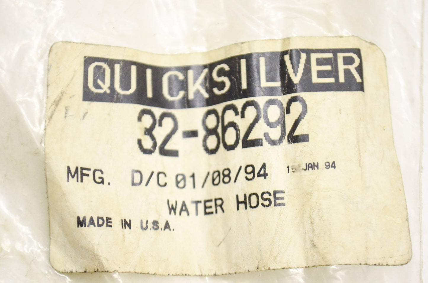 New OEM Quicksilver Mercury Water Hose NOS
