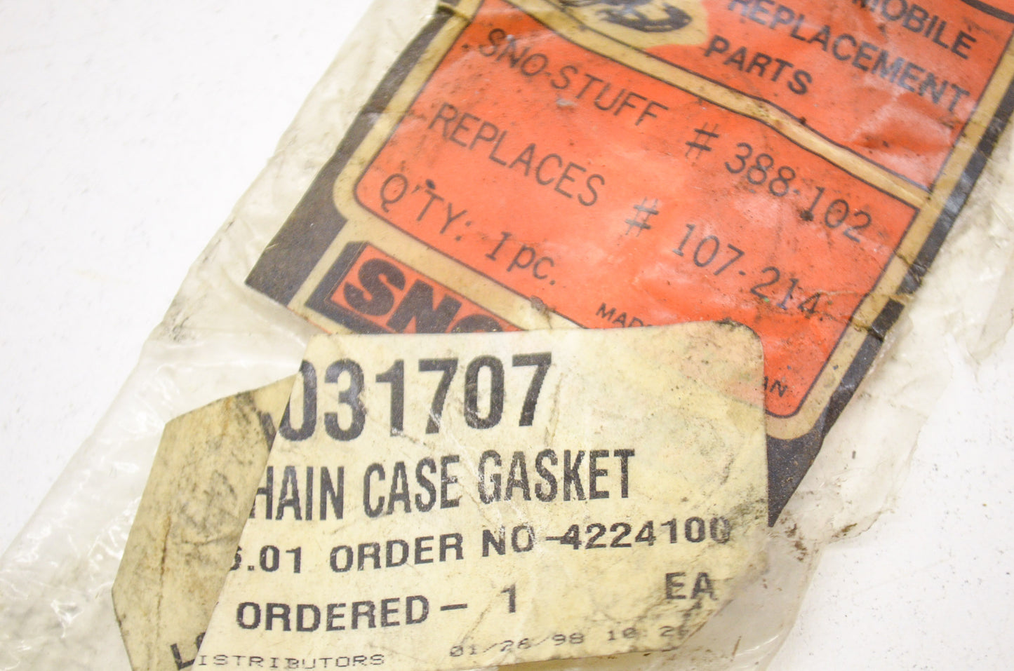 New Sno Stuff Chain Case Gasket NOS