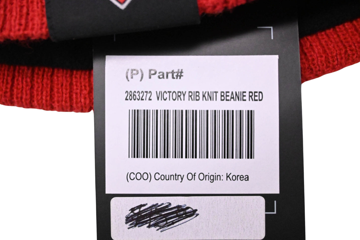 New OEM Victory 2863272 Red Rib Knit Brand Beanie NOS