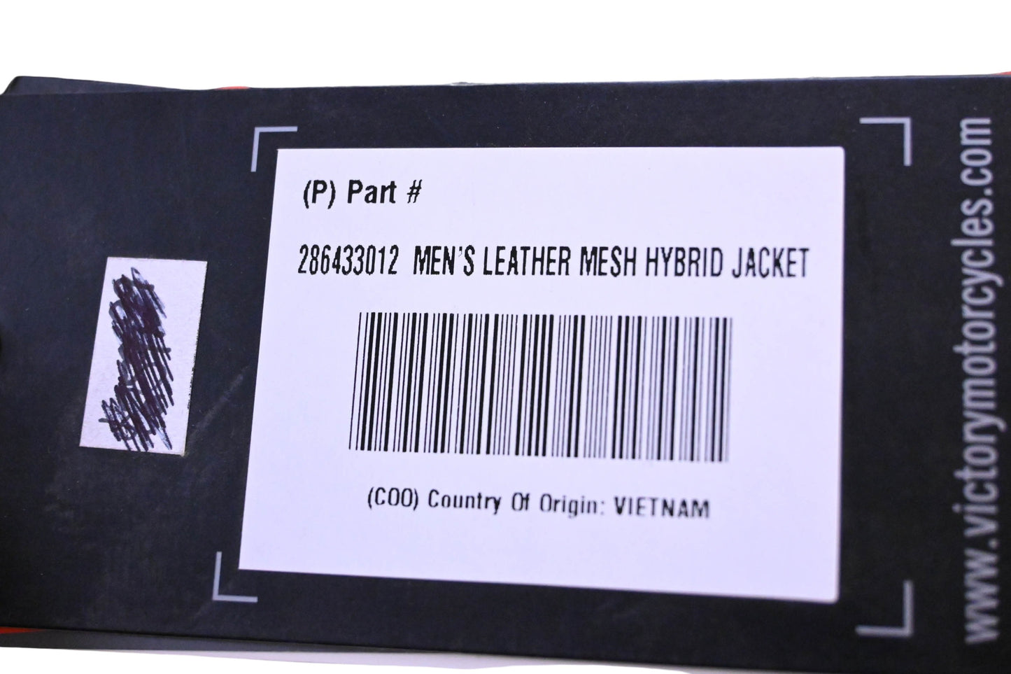 New OEM Victory 286433012 Black Men's Leather Mesh Hybrid Jacket Size 2XL NOS