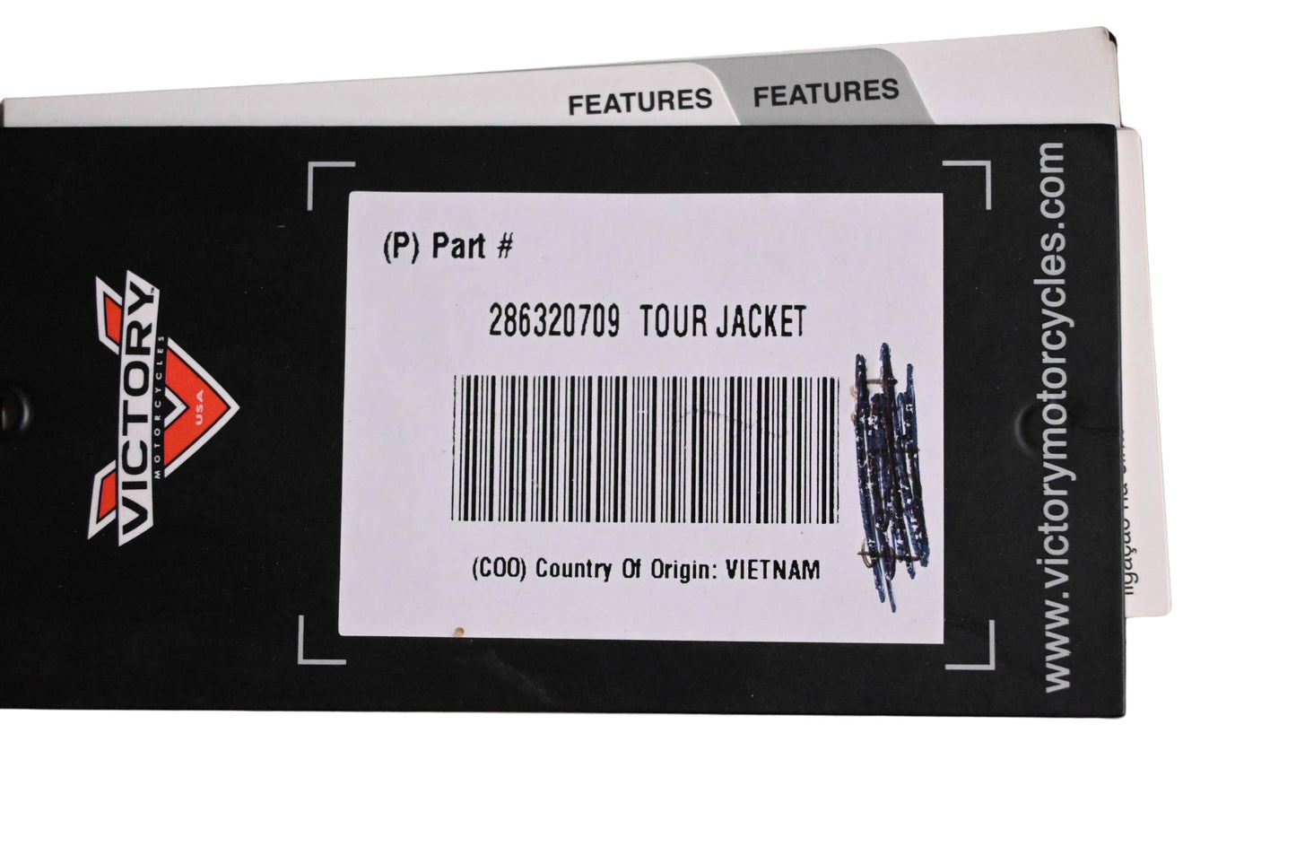 New OEM Victory 286320709 Black Tour Jacket Size XL NOS