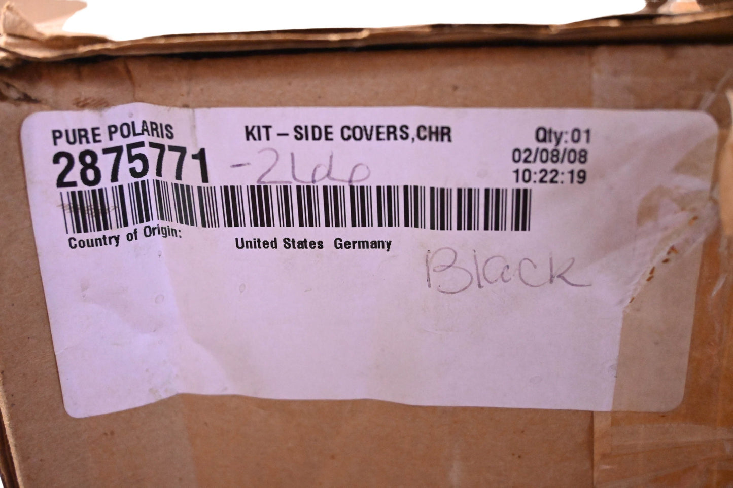 New OEM Polaris 2875771 Black Side Cover Kit NOS