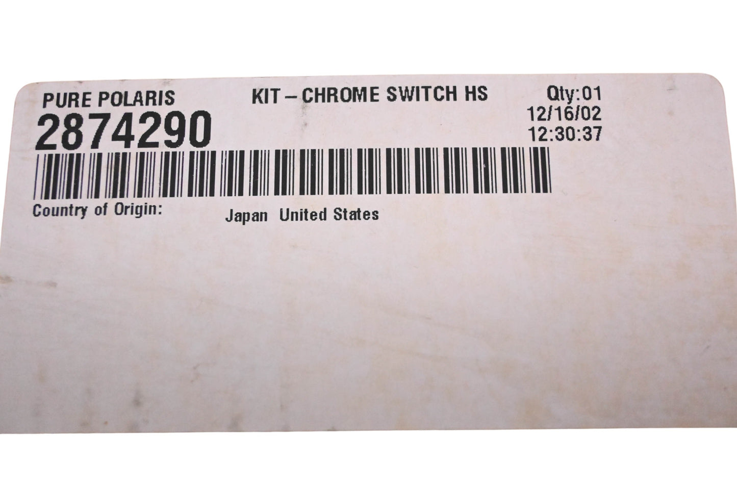 New OEM Polaris 2874290 Chrome Switch Housing NOS