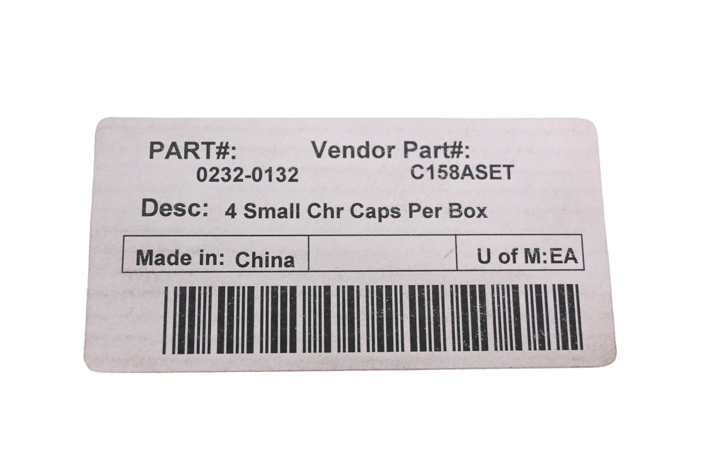 Vision Wheel 0232-0132, C158ASET Center Cap Kit NOS