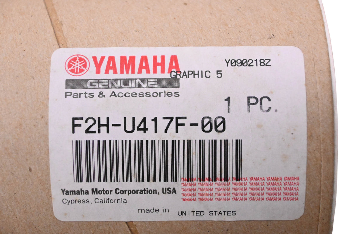 New OEM Yamaha F2H-U417F-00-00 Left Side High Output Graphic NOS