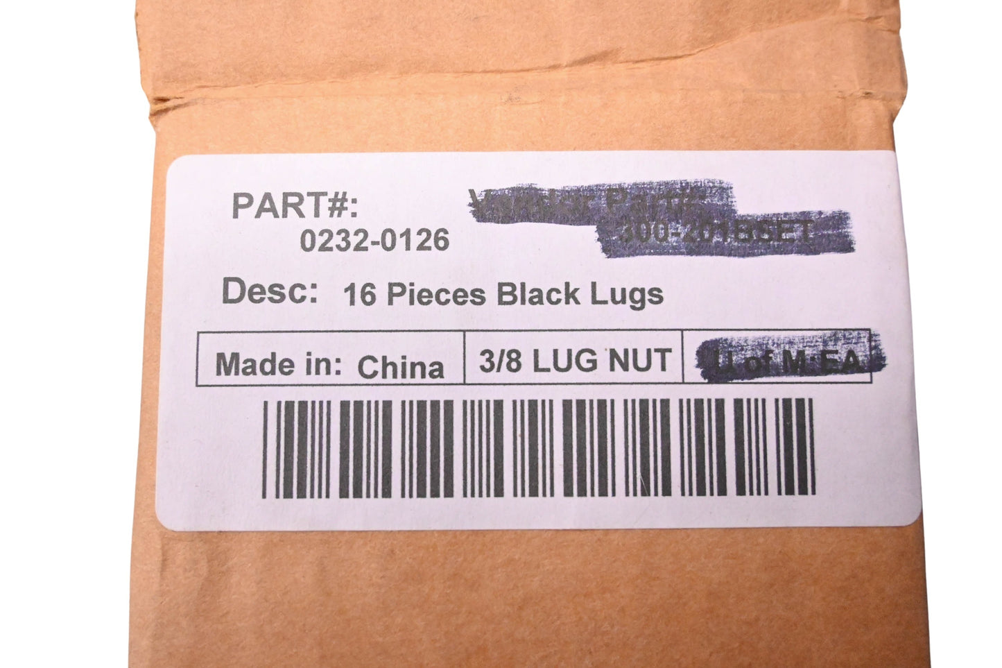 New OEM Polaris 0232-0126 Black 3/8" Lugs Qty 8 NOS