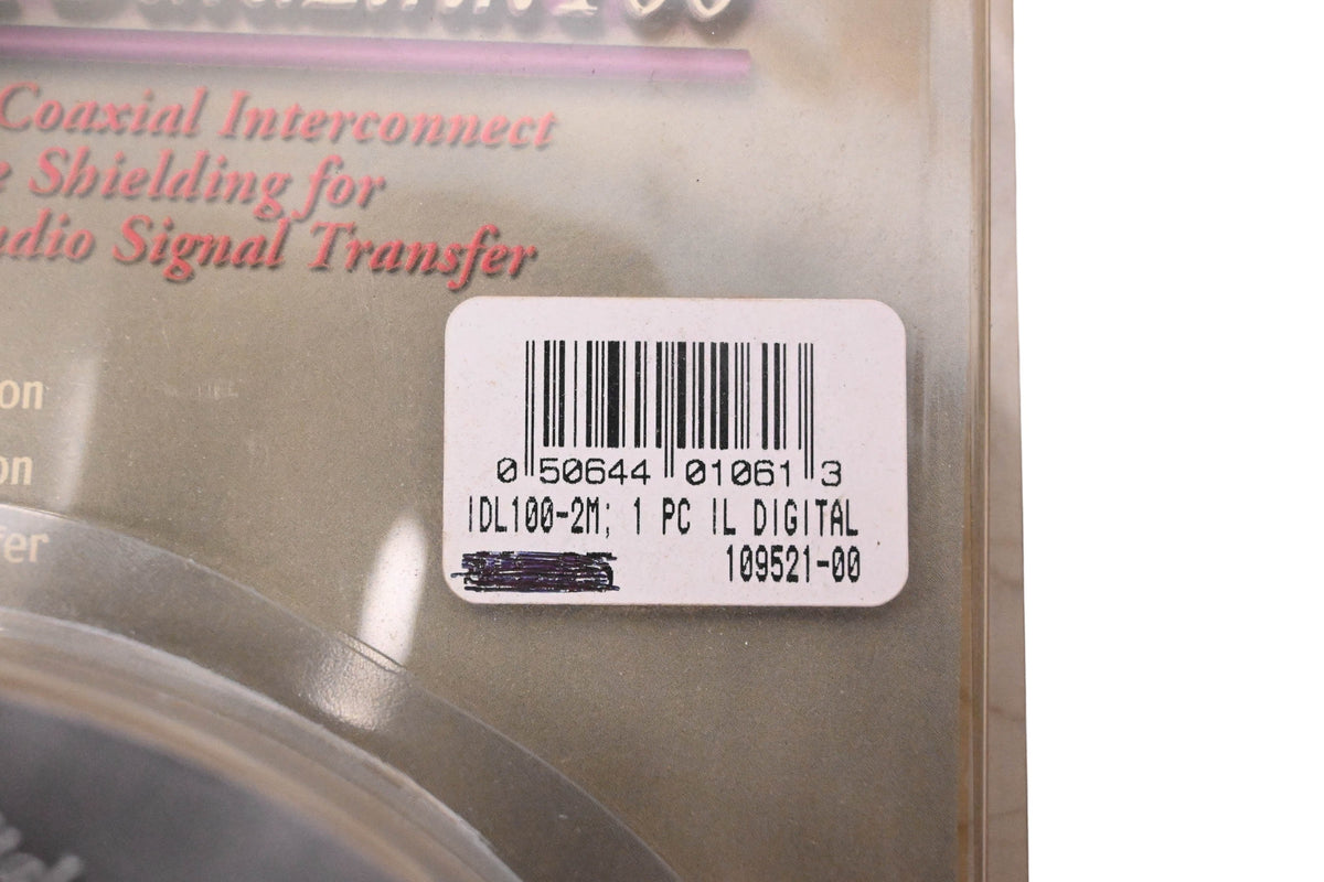 Monster Cable IDL100-2M, 109521-00 Interlink Datalink 100 6.6' Digital Coaxial Cable Assembly NOS