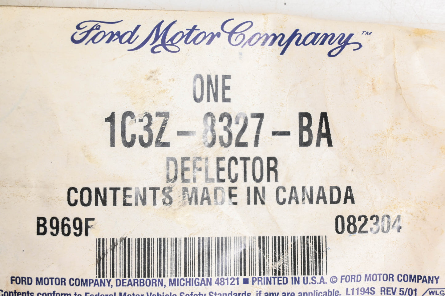 New OEM Ford 1C3Z-8327-BA Lower Deflector NOS
