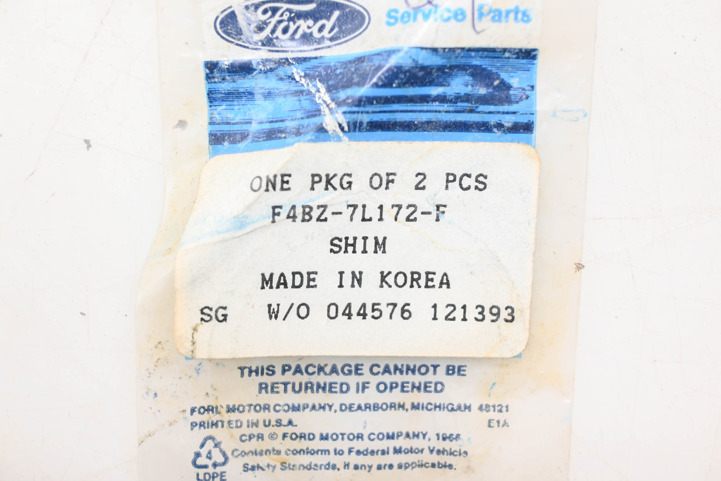 New OEM Ford F4BZ-7L172-F Shim NOS
