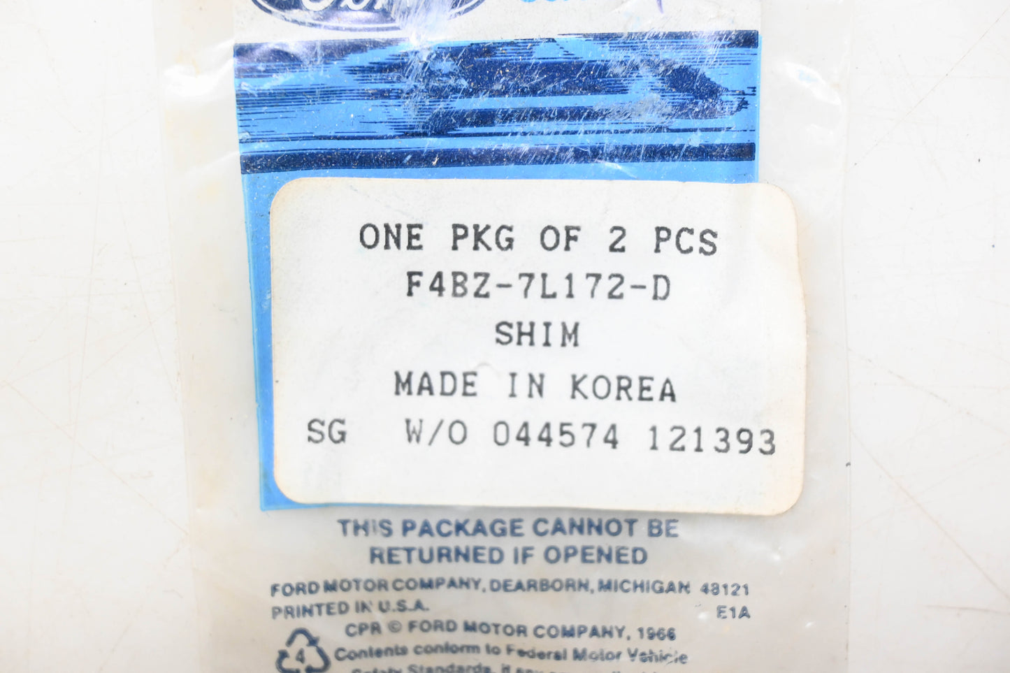 New OEM Ford F4BZ-7L172-D Shim NOS