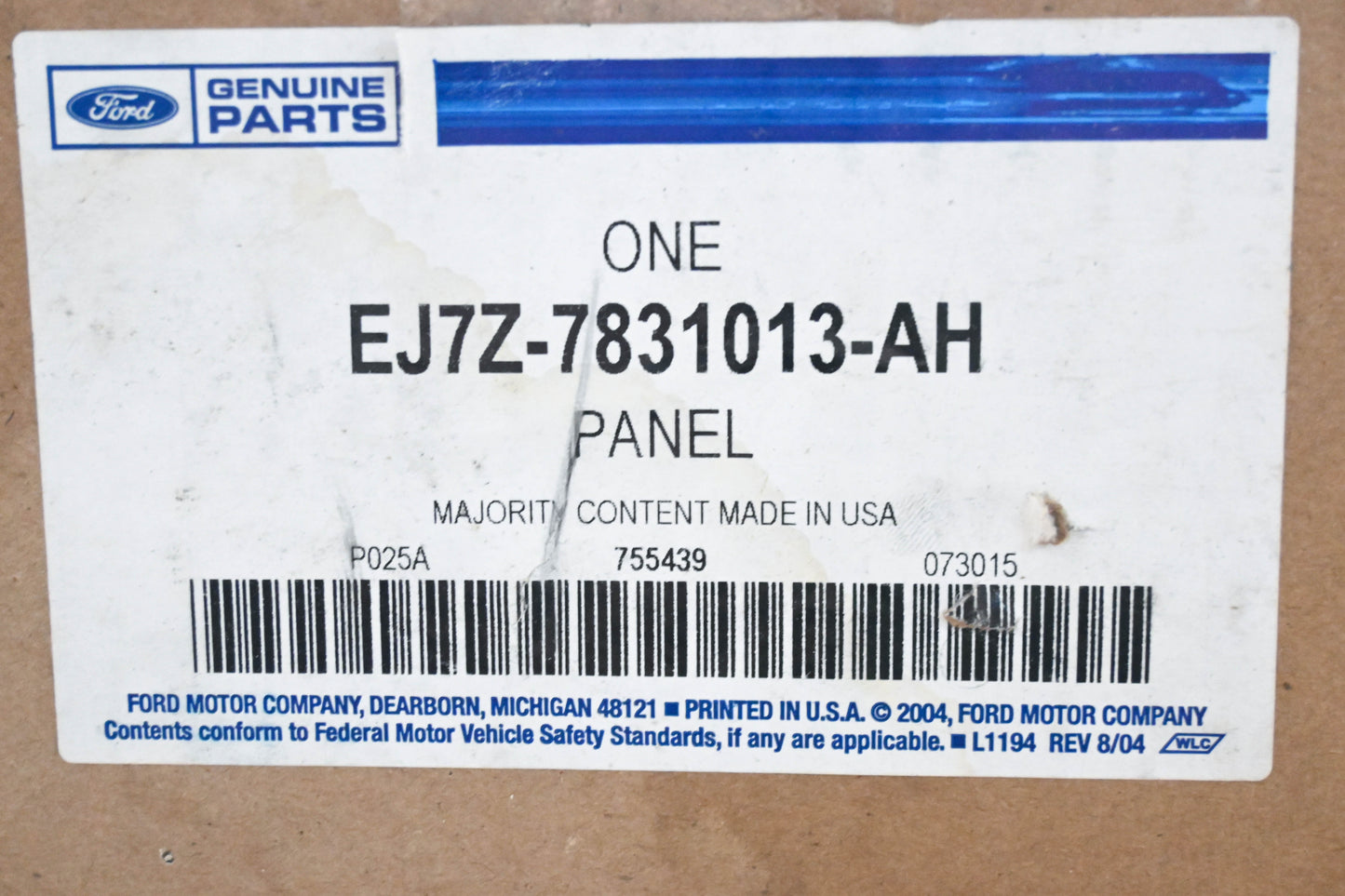 New OEM Ford EJ7Z-7831013-AH Left Upper Trim Panel NOS