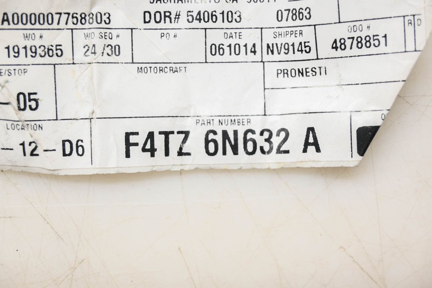 New OEM Ford F4TZ-6N632-A Exhaust Pipe Flange NOS