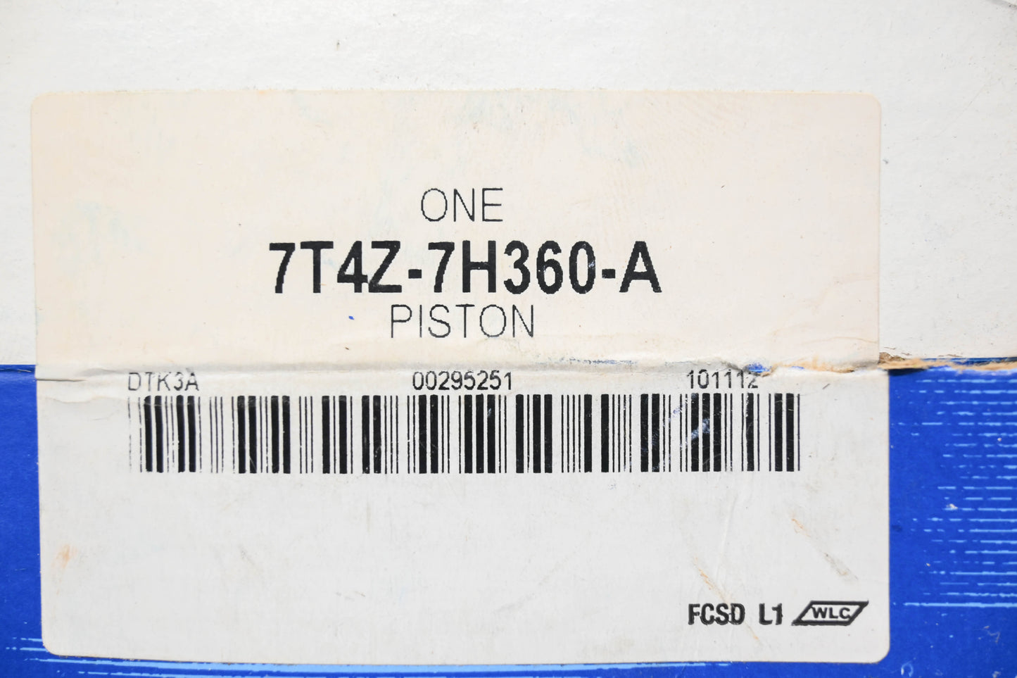 New OEM Ford 7T4Z-7H360-A Forward Clutch Balance Piston NOS