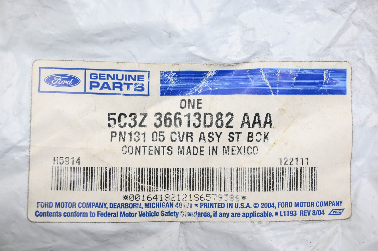 New OEM Ford 5C3Z-36613D82-AAA Headrest Cover Roll NOS