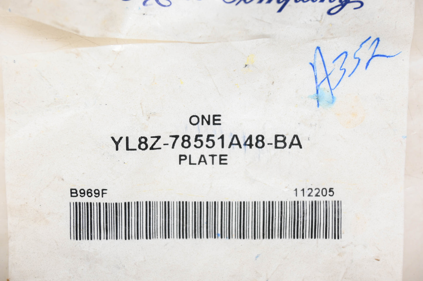 New OEM Ford YL8Z-78551A48-BA Roof Rack Rail Luggage Carrier-Cross Rail Plate NOS