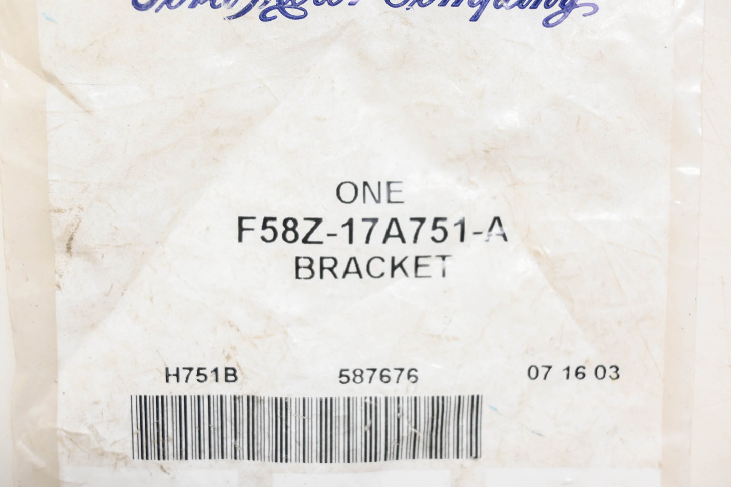 New OEM Ford F58Z-17A751-A Rear Bumper Mounting Bracket NOS