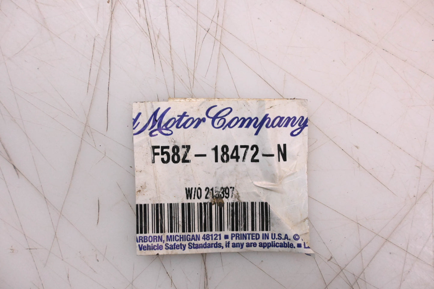 New OEM Ford F58Z-18472-N Heater Water Outlet Hose NOS