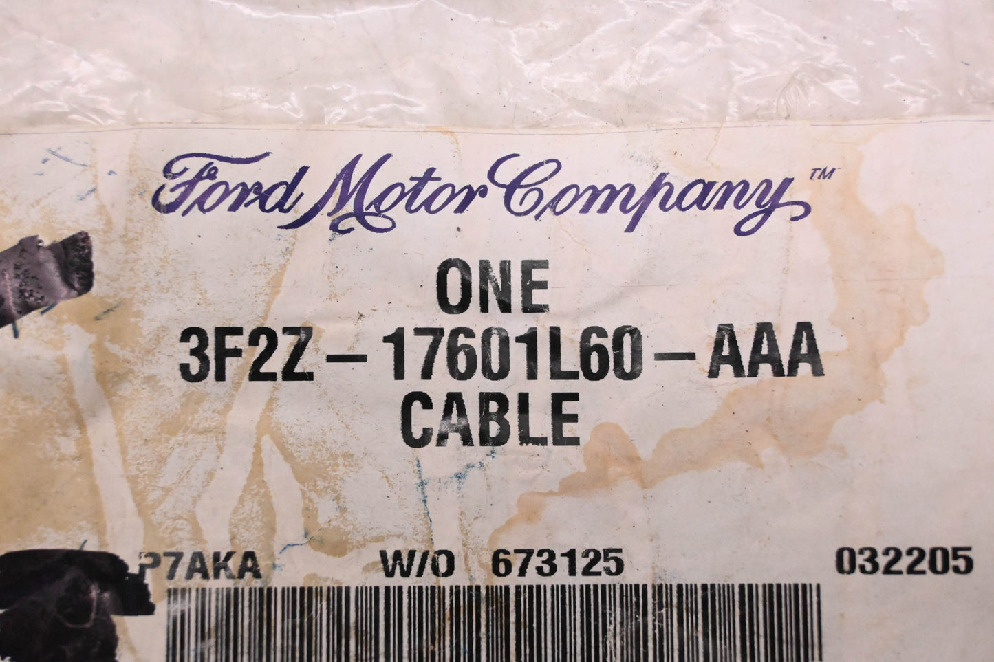 New OEM Ford 3F2Z-17601L60-AAA Cable Assembly NOS
