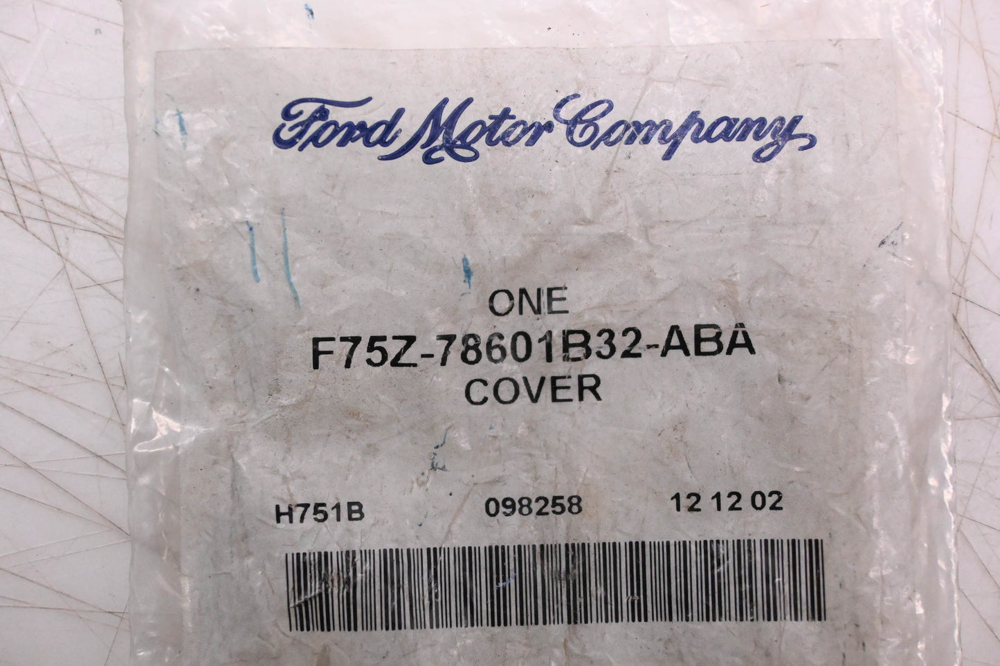 New OEM Ford F75Z-78601B32-ABA Cover NOS